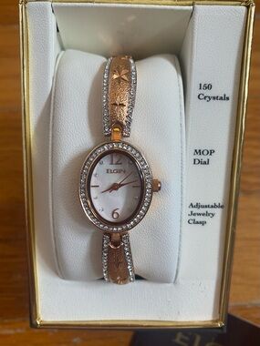 NWT Elgin Women's Rose (Pink) Gold Watch